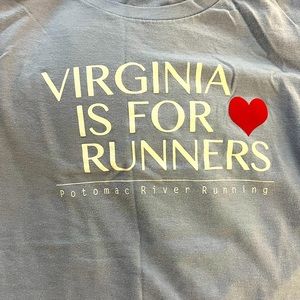 Light blue Virginia is for Runners t-shirt, women’s small